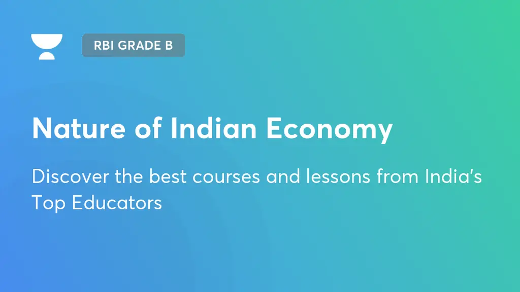 Nature of Indian Economy Bank Regulatory Body Exams Unacademy