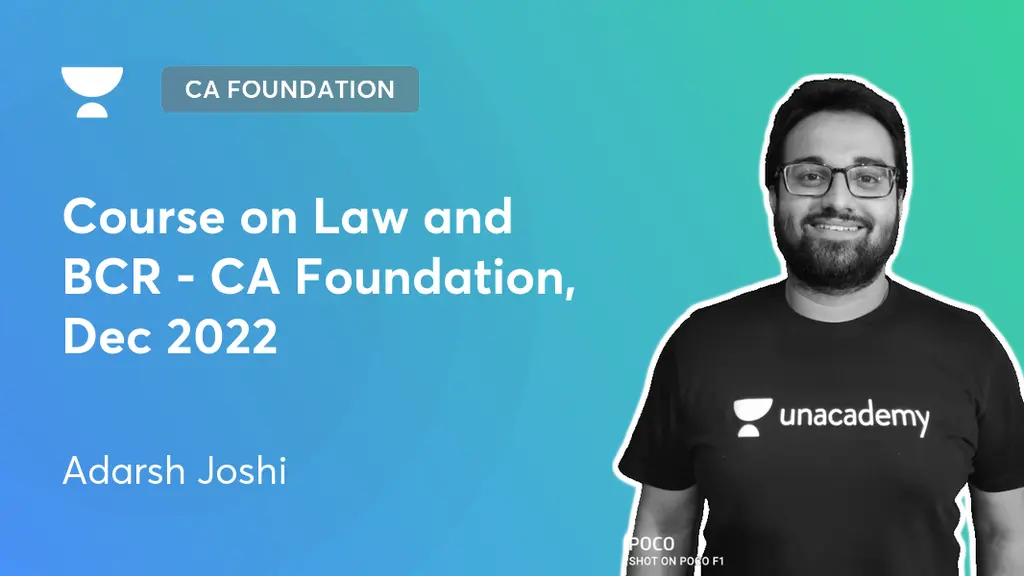 CA Foundation Course on Law and BCR CA Foundation, Dec 2022 by