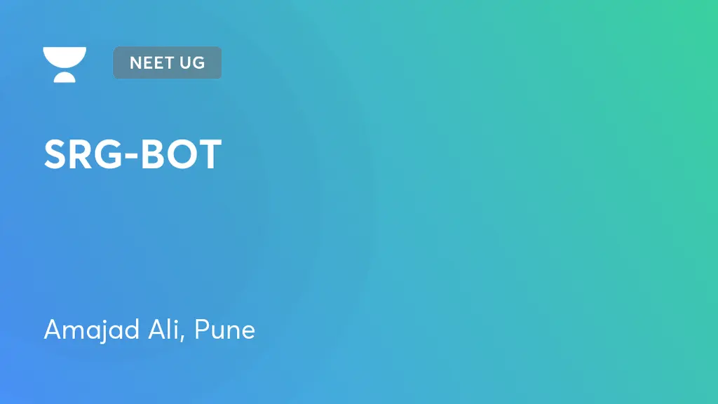 NEET UG - SRG-BOT by Unacademy