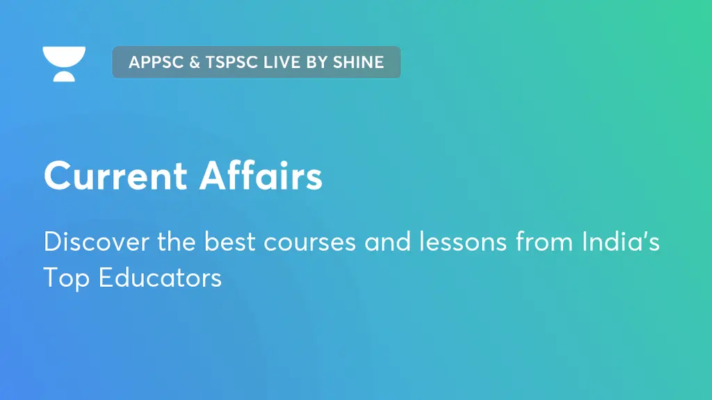 Current Affairs APPSC & TSPSC Live by Dreams Institute Unacademy