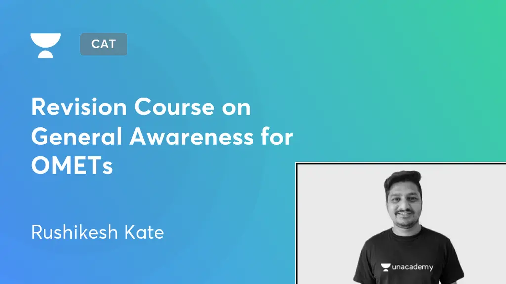 CAT & Other MBA Entrance Tests - Revision Course on General Awareness ...