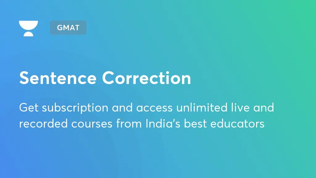 Sentence Correction | Dormant | Unacademy