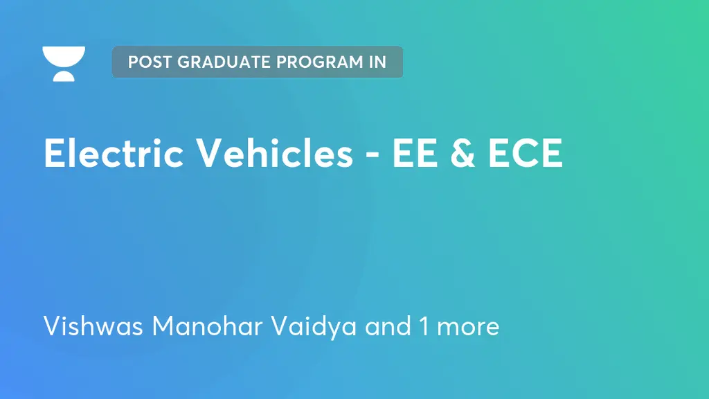 Post Graduate Program in Electrical and Electronics Engineering ...