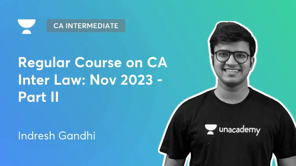 CA Intermediate - Regular Course on CA Inter Law: Nov 2023 - Part II by ...