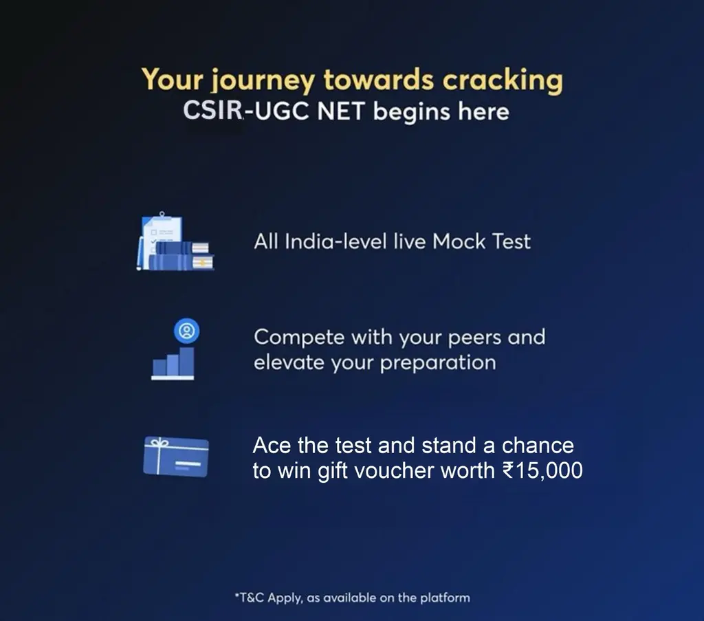 Get ready for CSIR UGC NET Exam with All India Mock Test Series.